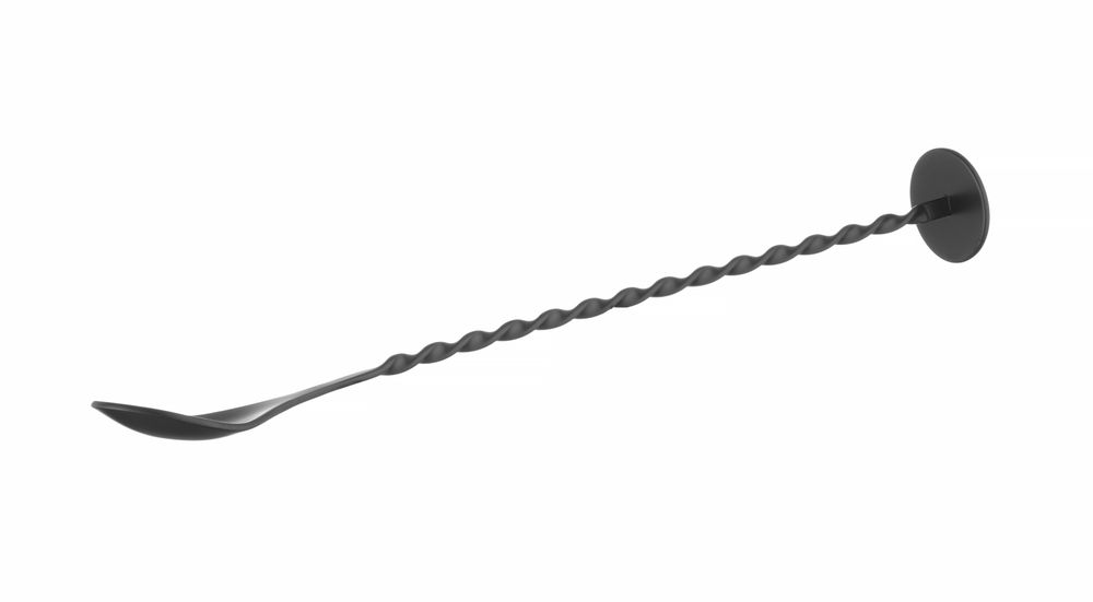 Bar kašika s muddlerom, BarUp, Crna, 280x35mm