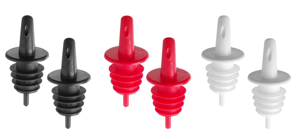 Dozator free-flow, BarUp, 2 crna, 2 bela, 2 crvena, Crvena, 6 kom