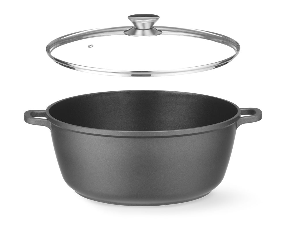 Posuda s neprianjajućim premazom, HENDI, 7L, Crna, 367x290x(H)122mm