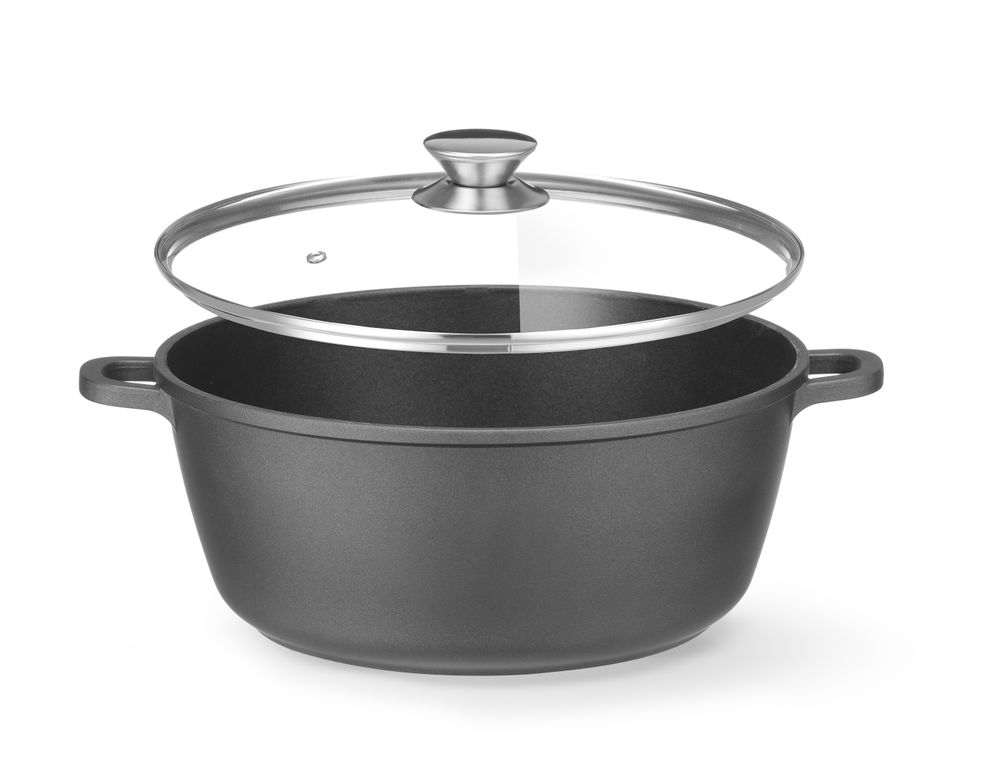 Posuda s neprianjajućim premazom, HENDI, 7,5L, Crna, 387x310x(H)130mm