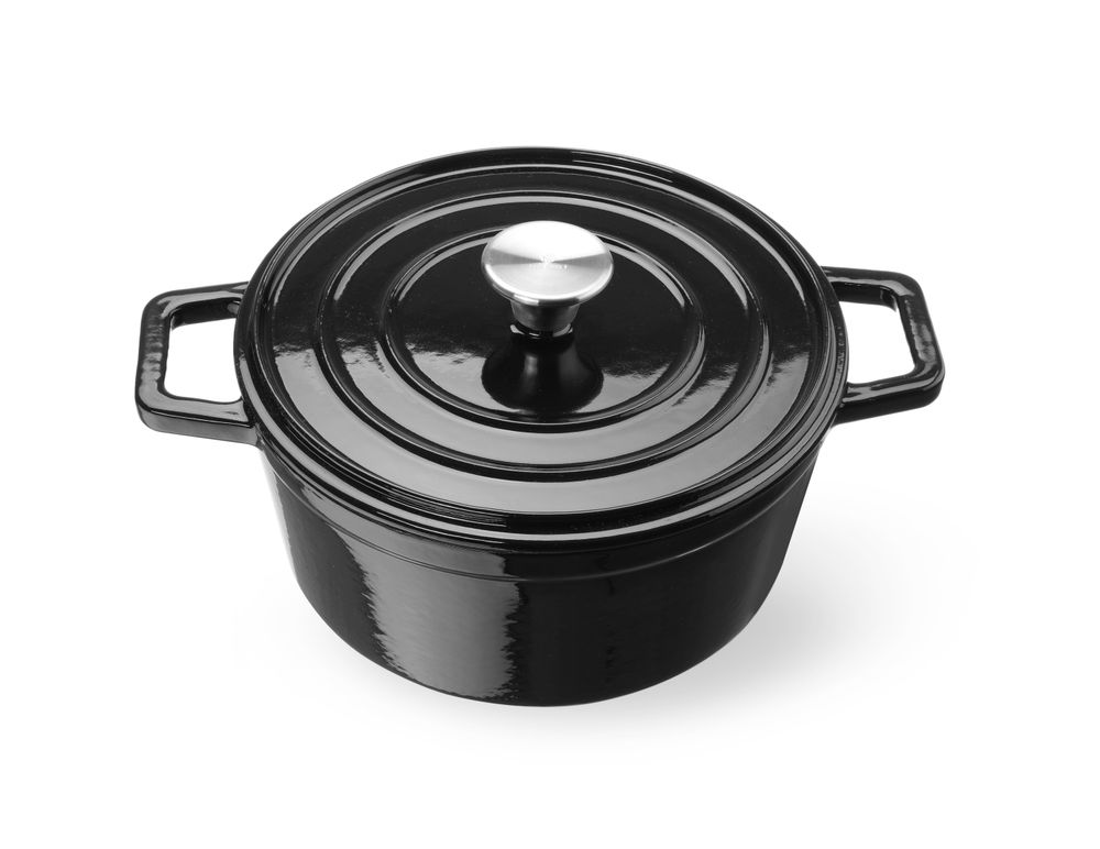 Emajlirana posuda od lijevanog željeza, HENDI, 3,7L, Crna, 317x240x(H)105mm