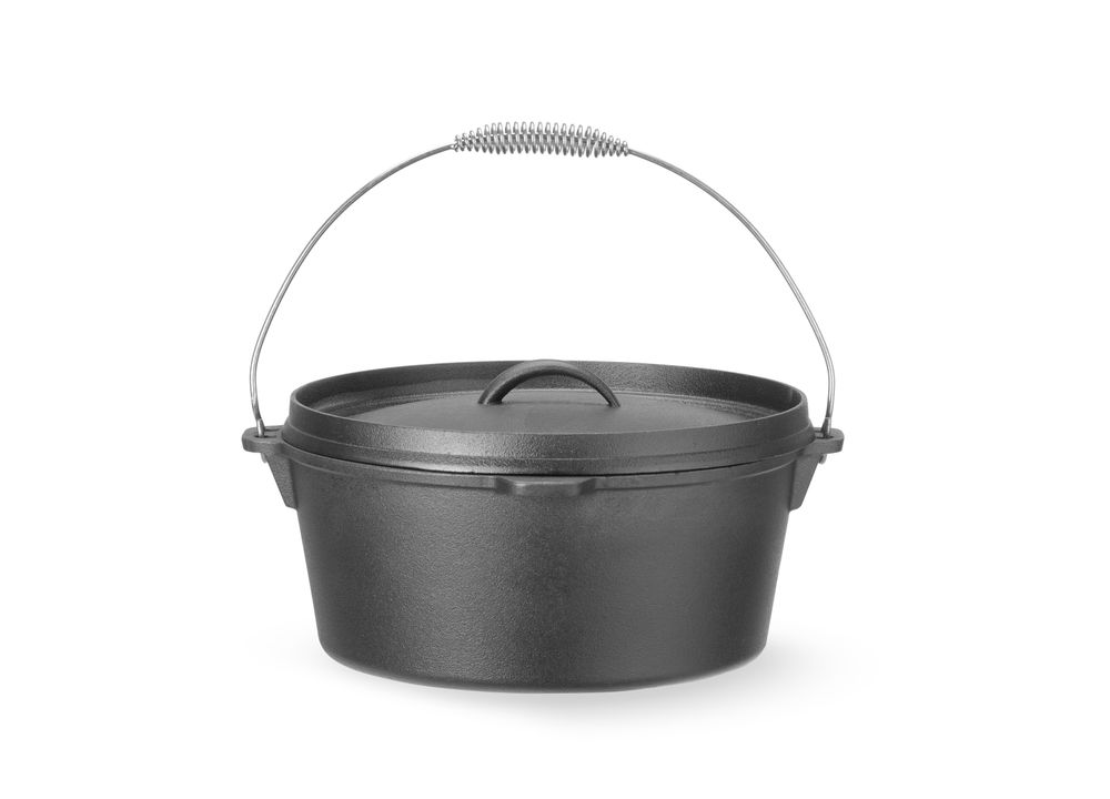 Lonac od lijevanog željeza, HENDI, 7,2L, Crna, ⌀310x(H)155mm
