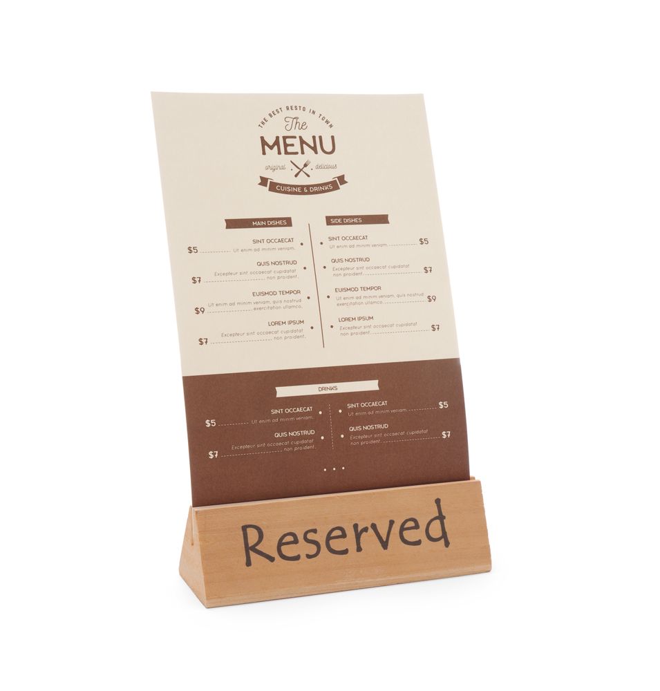 Tabla za sto reserved, HENDI, „reserved“, 152x44x(H)44mm