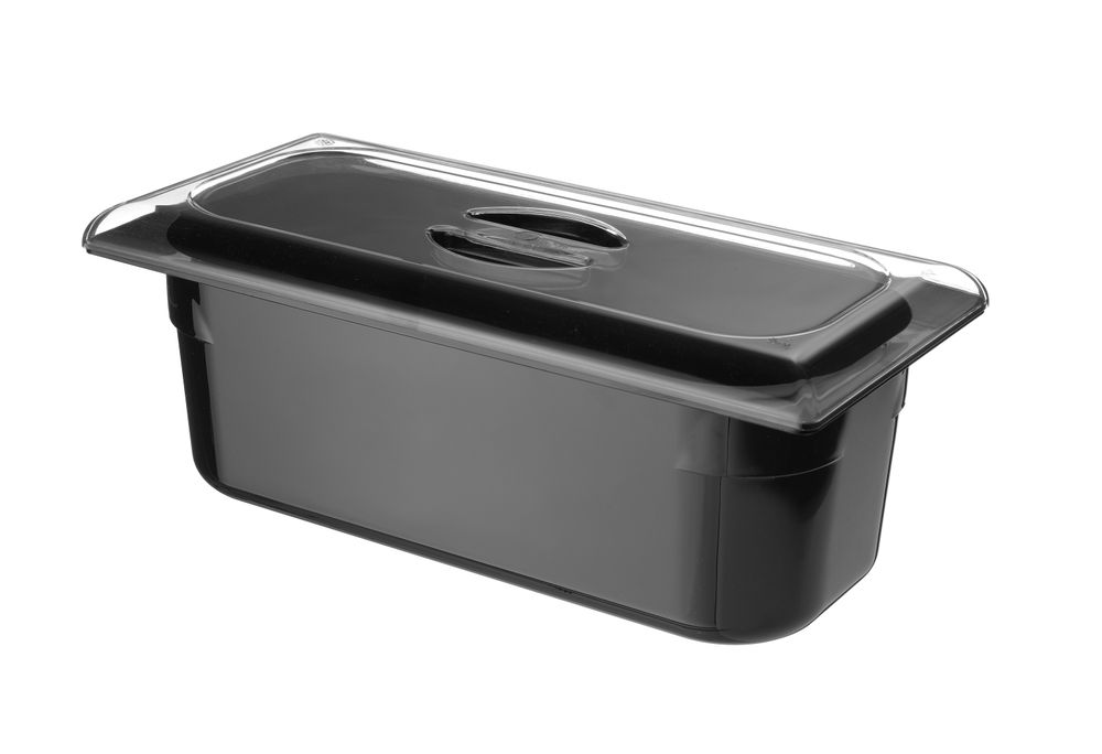 Posuda za sladoled od polikarbonata, HENDI, 5L, Crna, 360x165x(H)120mm