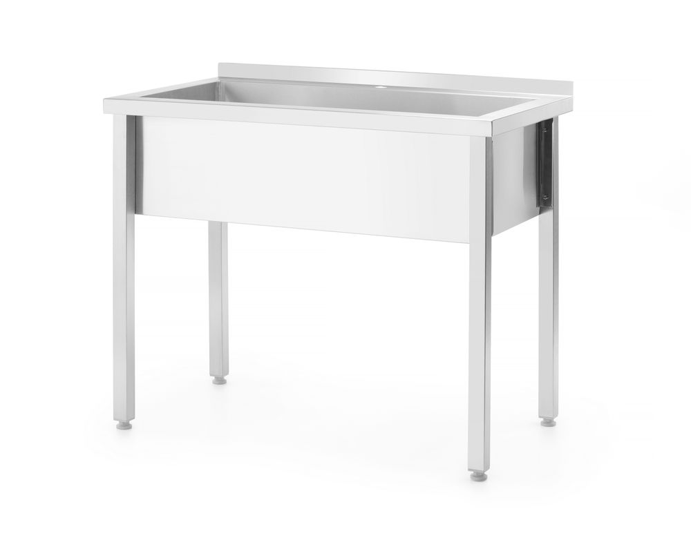 Sto sa jednostrukim sudoperom Budget Line – montažni, dubina: 600 mm, HENDI, Budget Line, 800x600x(H)850mm