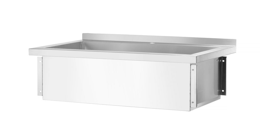 Sto sa jednostrukim sudoperom Budget Line – montažni, dubina: 600 mm, HENDI, Budget Line, 1000x600x(H)850mm