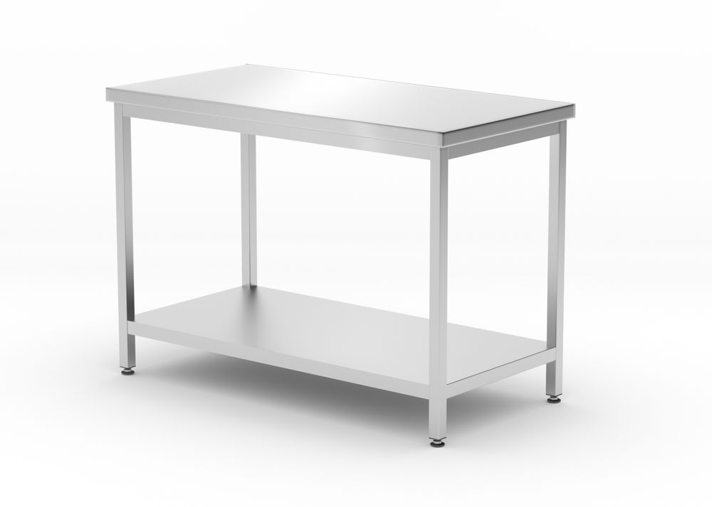 Centralni radni sto heavy duty s policom, 600 mm dubine, HENDI, Profi Line, 1200x600x(H)850mm