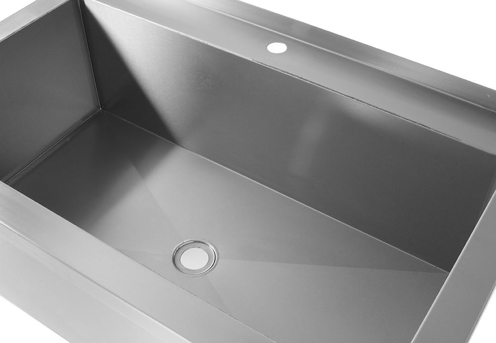 Sto sa jednostrukim koritom za pranje – zavaren, HENDI, Profi Line, 1000x600x(H)850mm