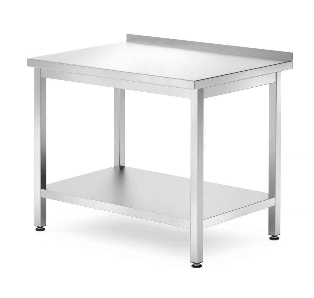 Zidni radni sto s policom – spojen šrafovima, dubina: 700 mm, HENDI, Profi Line, 1000x700x(H)850mm