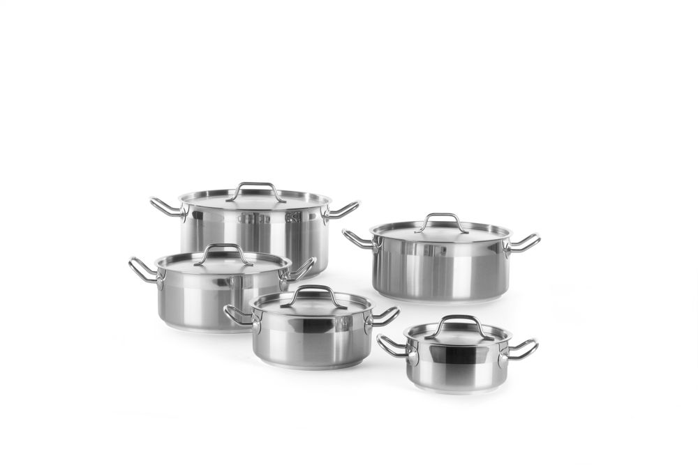 Lonac za dinstanje, plitak - sa poklopcem, HENDI, Profi Line, 12L, ⌀320x(H)150mm