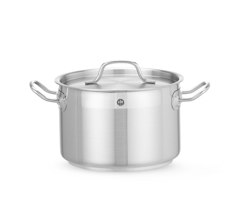 Lonac za dinstanje, srednje dubine - sa poklopcem, HENDI, Profi Line, 4L, ⌀200x(H)130mm