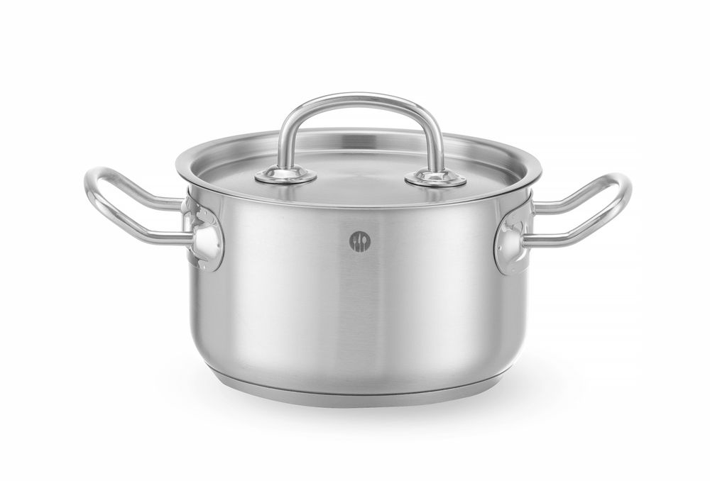 Lonac za dinstanje, srednje dubine - sa poklopcem, HENDI, Kitchen Line, 1,8L, ⌀160x(H)95mm