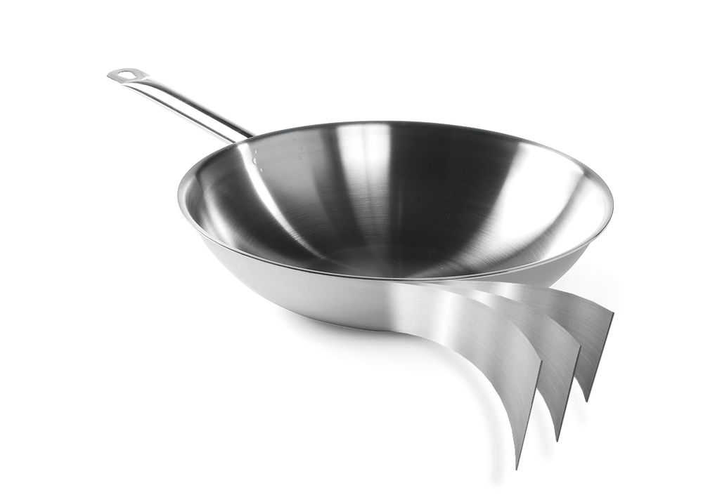 Troslojni wok - bez poklopca, HENDI, ⌀360x(H)100mm