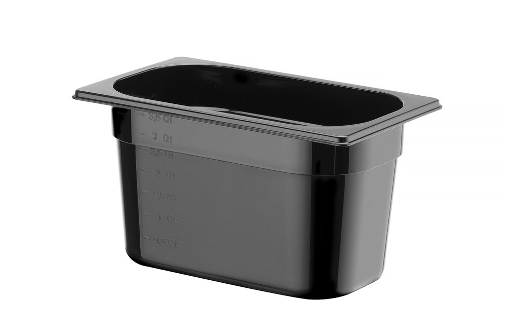 Gastronorm spremnik 1/4, HENDI, Profi Line, GN 1/4, 4L, Crna, 265x162x(H)150mm