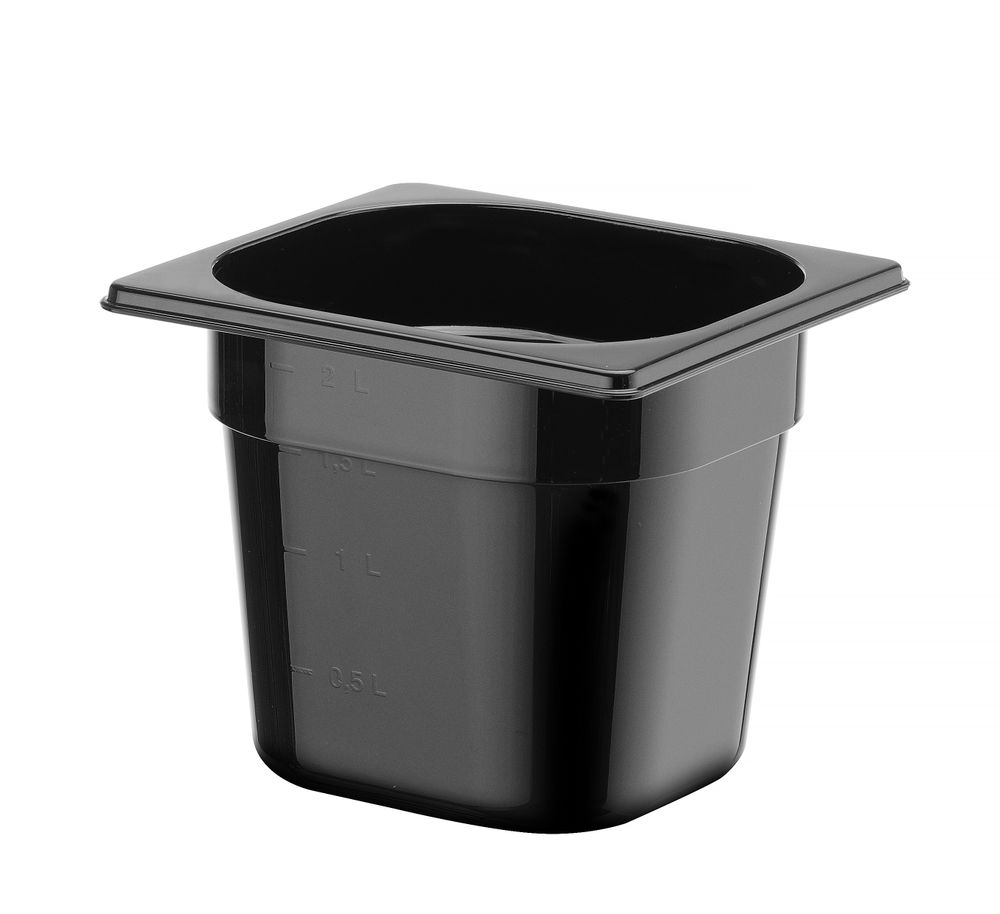 Gastronorm posuda 1/6, HENDI, Profi Line, GN 1/6, 2,4L, Crna, 176x162x(H)150mm