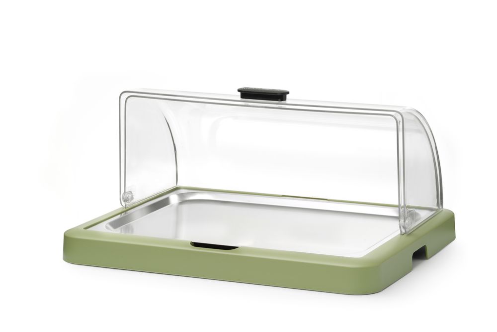 Jednostruka roll-top rashladna vitrina Duo UNIQ, HENDI, dizajnirao Robert Bronwasser, Zelena, 460x355x(H)220mm