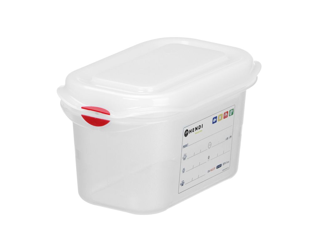 Spremnik GN 1/9 polipropilen, HENDI, GN 1/9, 1L, Providno, 176x108x(H)100mm