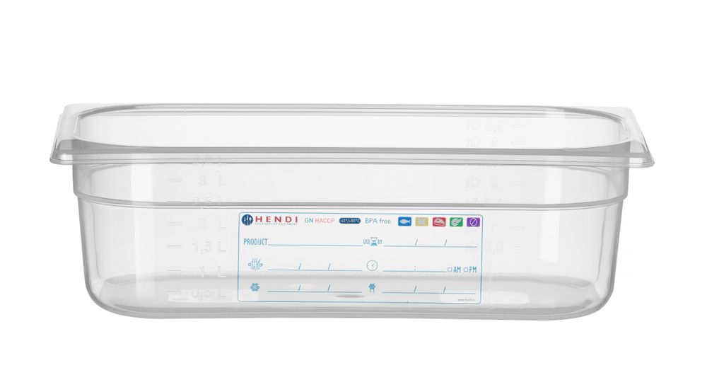 Gastronorm spremnik 1/3, HENDI, GN 1/3, 4L, Providno, 325x176x(H)100mm