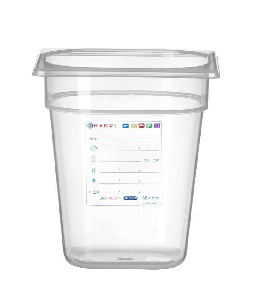 Gastronorm spremnik 1/6, HENDI, GN 1/6, 3,4L, Providno, 176x162x(H)200mm