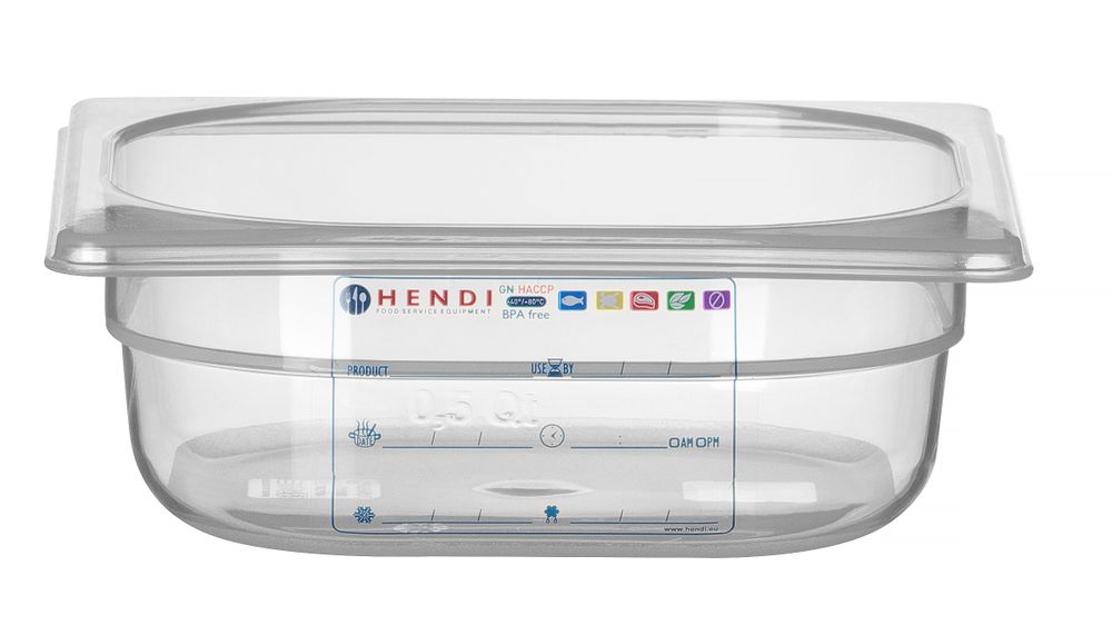Gastronorm posuda 1/6, HENDI, GN 1/6, 1L, Providno, 176x162x(H)65mm