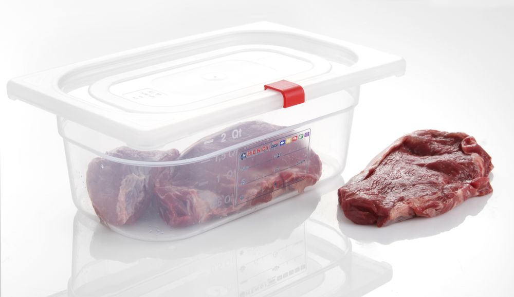 Kopča-zatvarači za HACCP spremnike za skladištenje, HENDI, Crvena, 12 kom