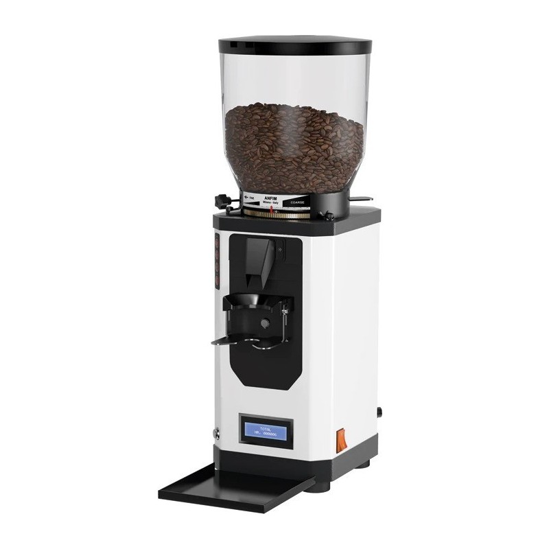 Anfim Caimano On Demand Titanium Coffee Grinder - High Quality - White - 220 V
