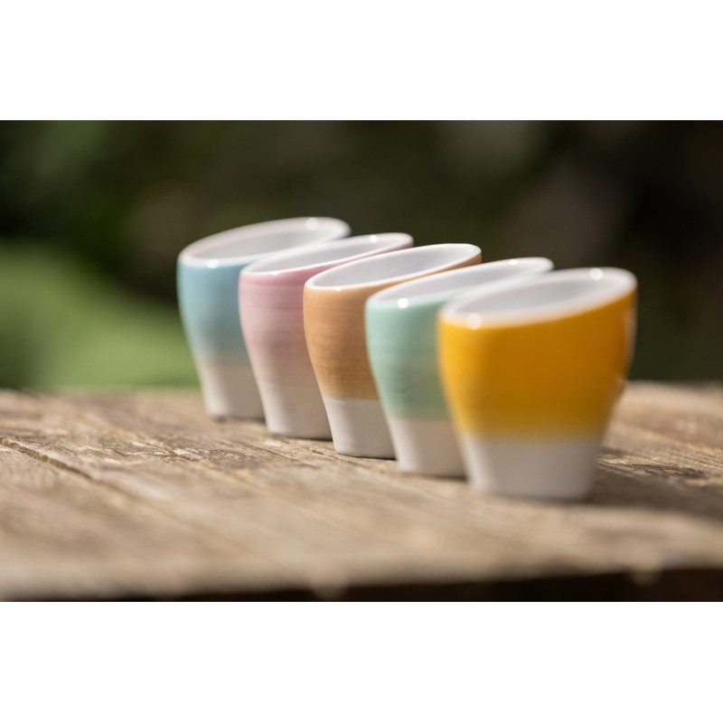 Clubhouse Volcano Espresso Cups 70cc - Porcelain Set of 2 - Sand