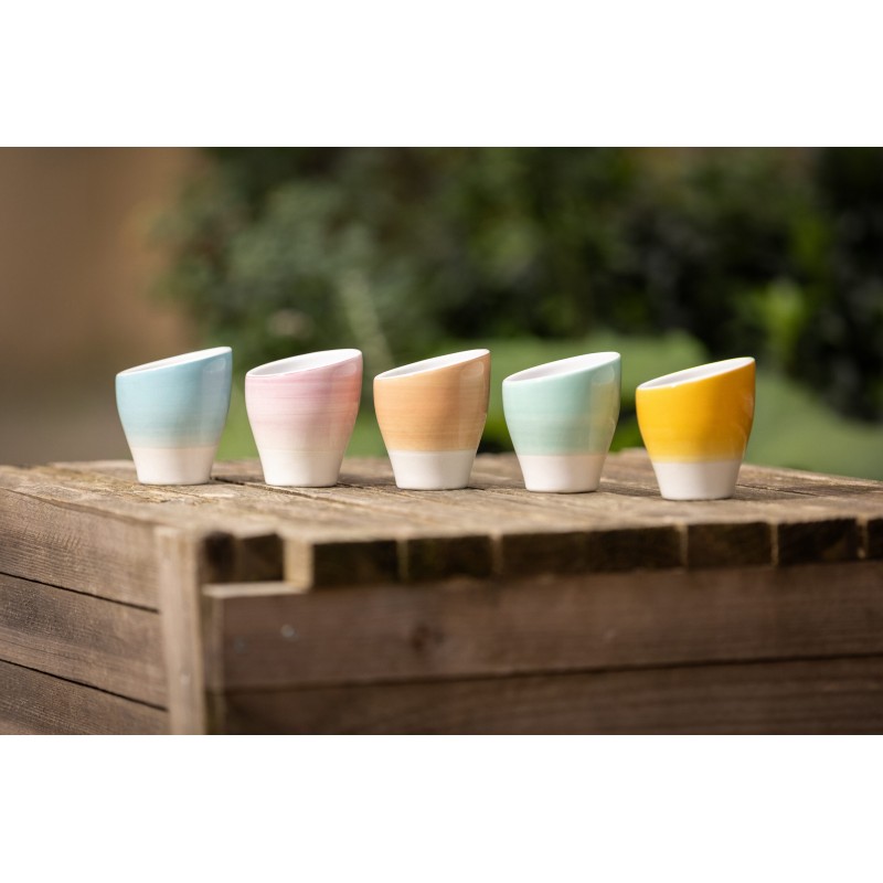 Clubhouse Volcano Espresso Cups 70cc - Porcelain Set of 2 - Pink