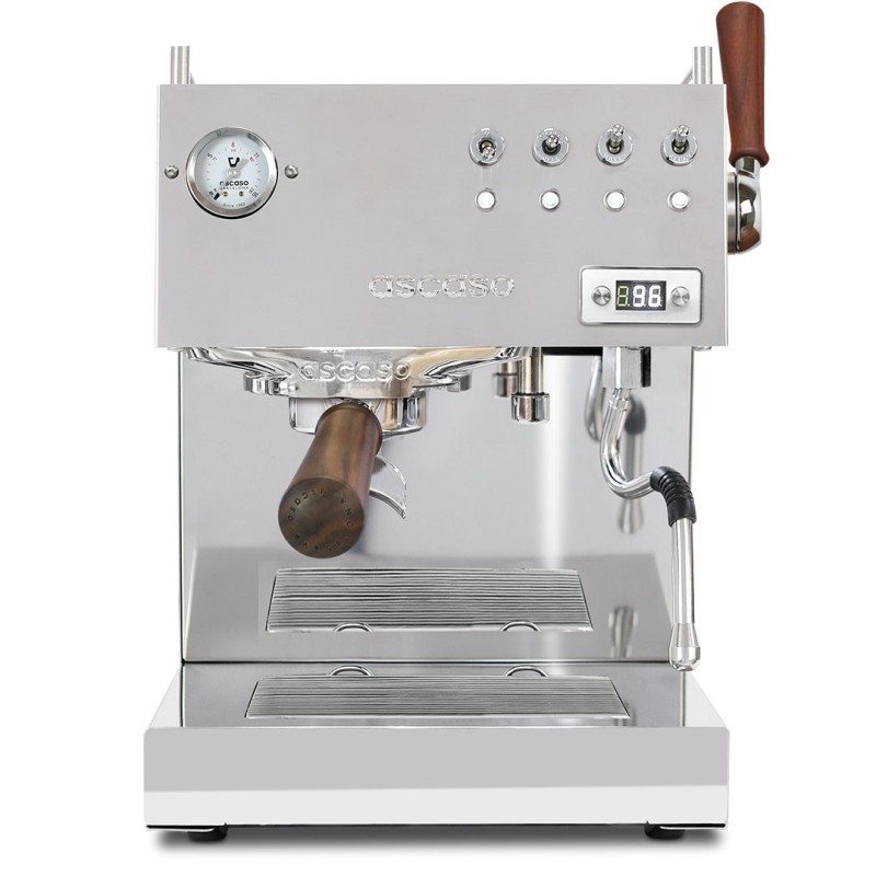 Ascaso Steel Duo PID Plus Espresso Machine - Fast Heat-Up - Steel/Wood - 220 V
