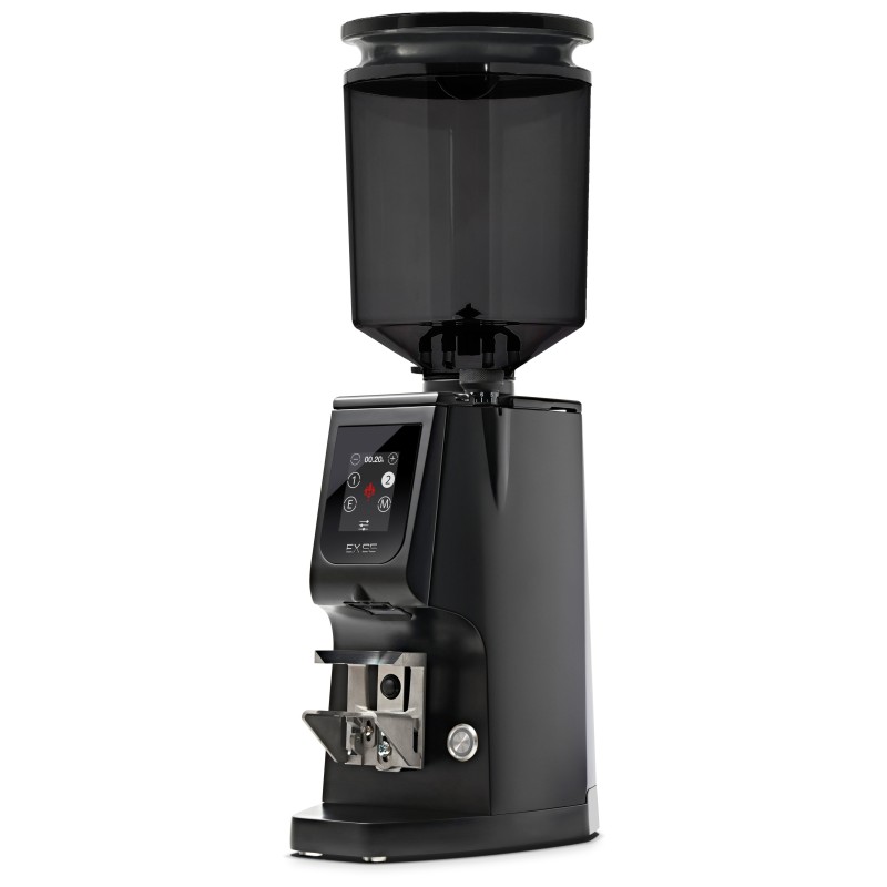 Eureka Atom Excellence 65 Coffee Grinder - Precision & Speed - Diamond - Black - Blow Up Tall Hopper - 110 V