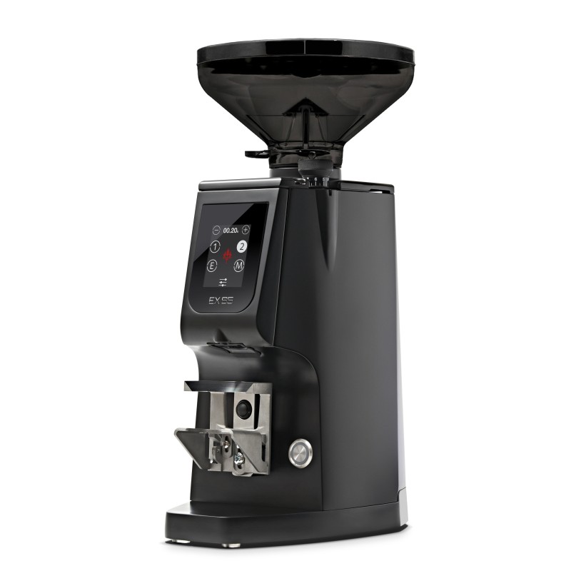 Eureka Atom Excellence 65 Coffee Grinder - Precision & Speed - Diamond - Black - Blow Up Tall Hopper - 110 V
