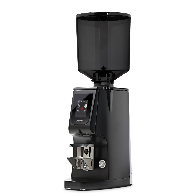 Eureka Atom Excellence 65 Coffee Grinder - Precision & Speed - Diamond - Black - Short Smoked Hopper - 220 V