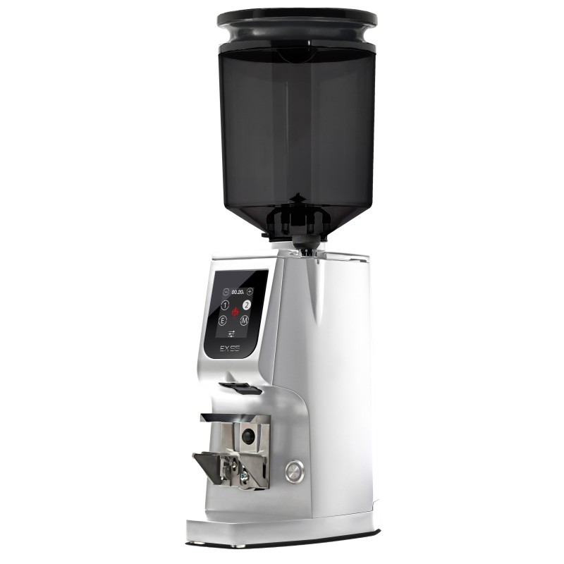 Eureka Atom Excellence 65 Coffee Grinder - Precision & Speed - Hardened Steel - Chrome - Blow Up Tall Hopper - 220 V