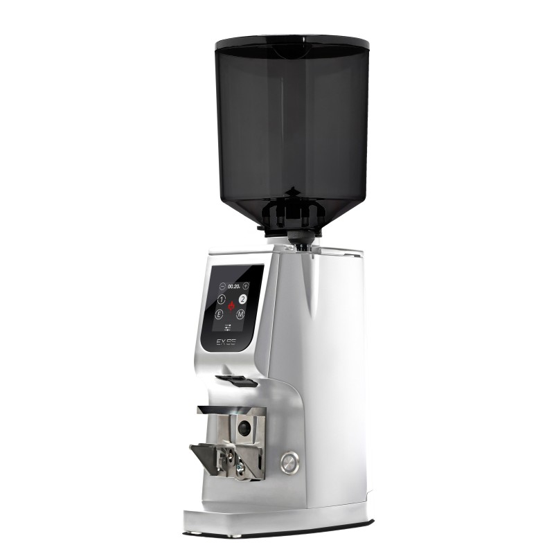 Eureka Atom Excellence 65 Coffee Grinder - Precision & Speed - Hardened Steel - Chrome - Blow Up Tall Smoked Hopper - 110 V
