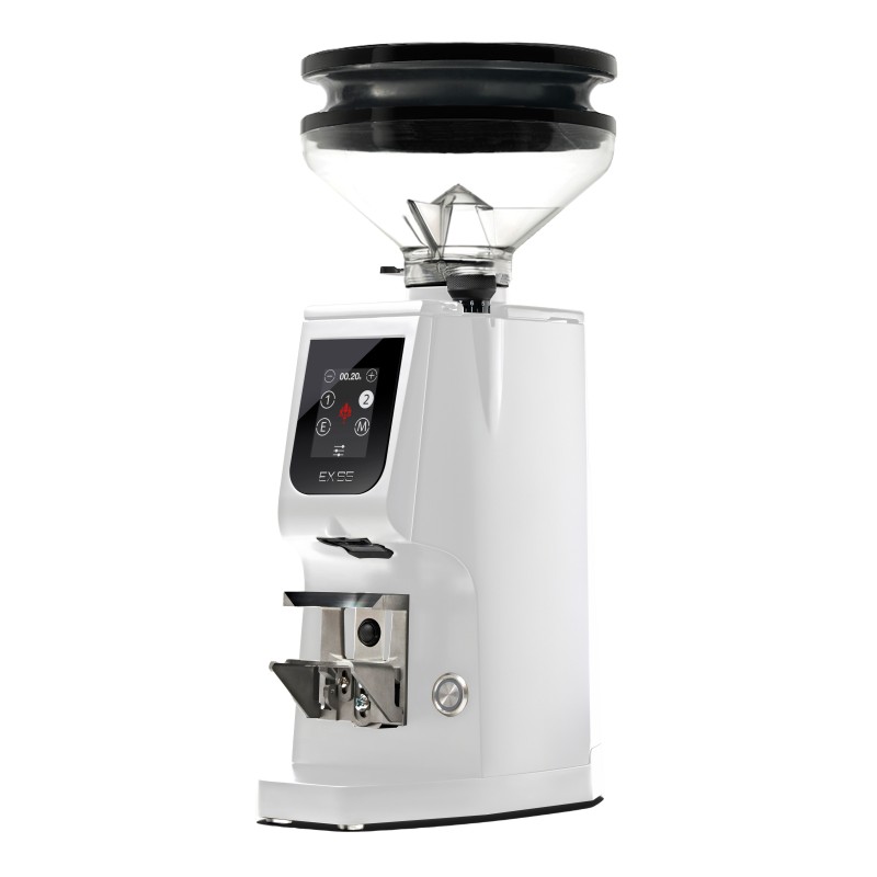Eureka Atom Excellence 65 Coffee Grinder - Precision & Speed - Hardened Steel - White - Short Hopper - 220 V