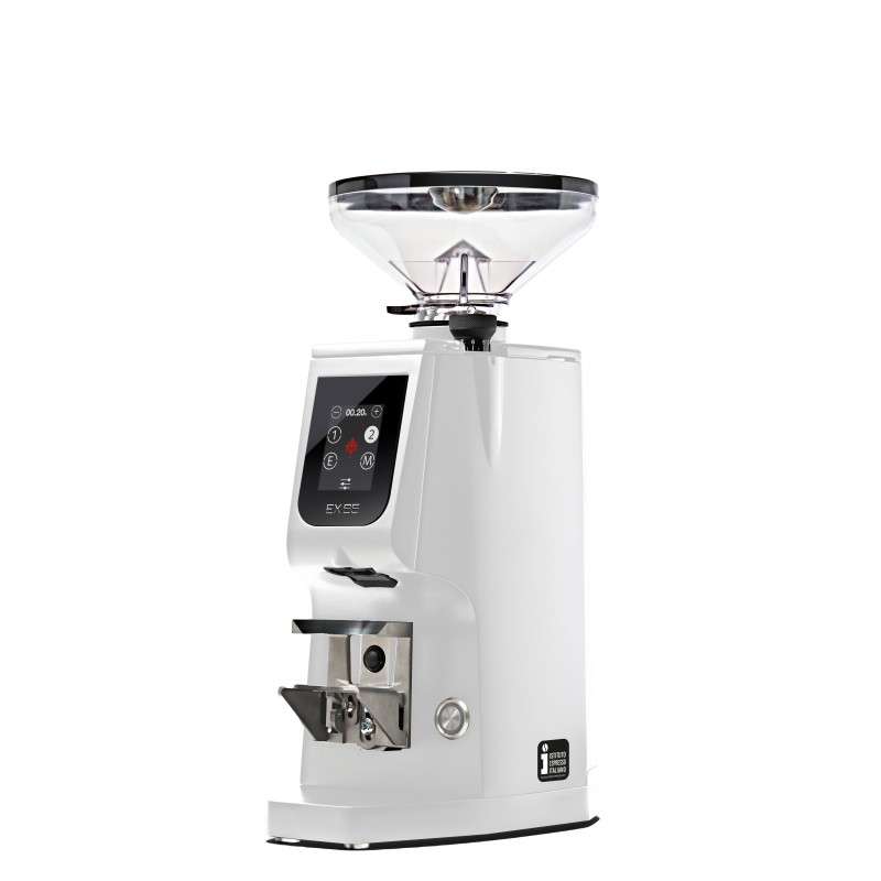 Eureka Atom Excellence 65 Coffee Grinder - Precision & Speed - Hardened Steel - White - Short Hopper - 220 V
