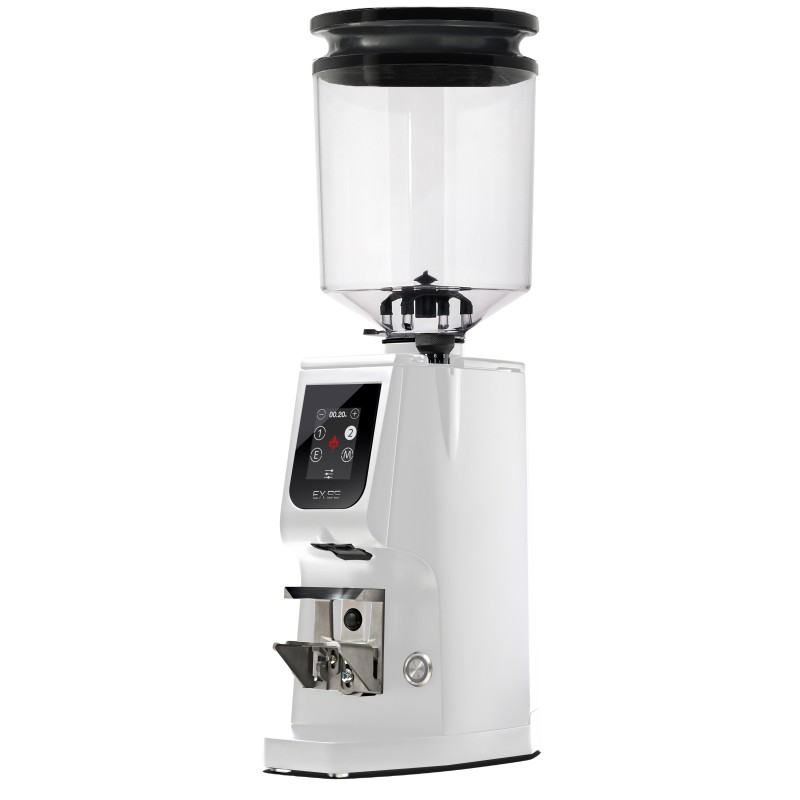Eureka Atom Excellence 65 Coffee Grinder - Precision & Speed - Hardened Steel - White - Short Hopper - 220 V