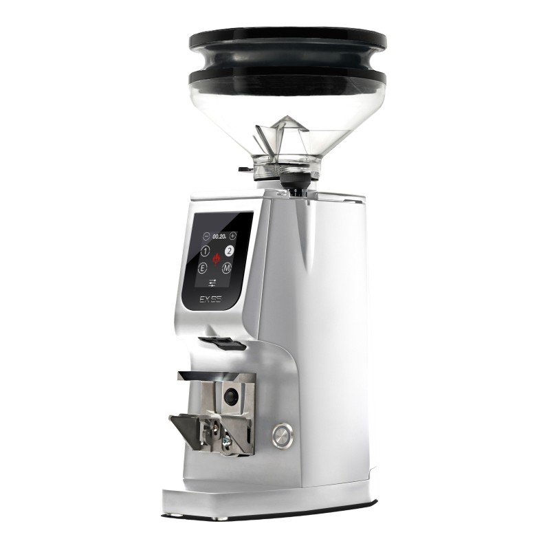 Eureka Atom Excellence 65 Coffee Grinder - Precision & Speed - Red Speed - Chrome - Blow Up Short Smoked Hopper - 110 V