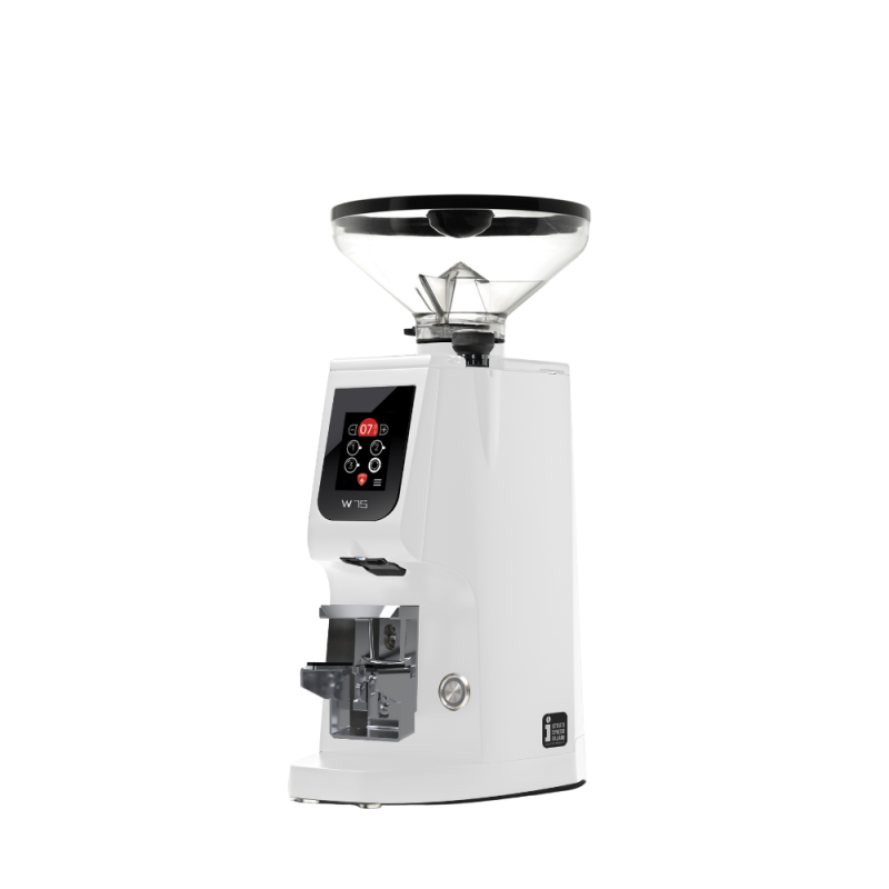 Eureka Atom W 75 Coffee Grinder - Advanced Grinding - Red Speed - White - Short Hopper - 220 V