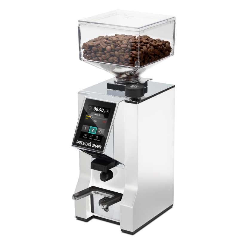 Eureka Mignon Specialità Smart Coffee Grinder - Touch Display - White - 16cr - 220 V