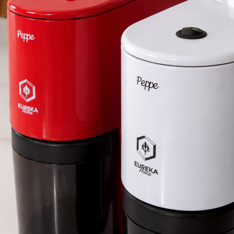 Eureka Peppe Coffee Grinder - Compact for Espresso & Filter - White - 220 V