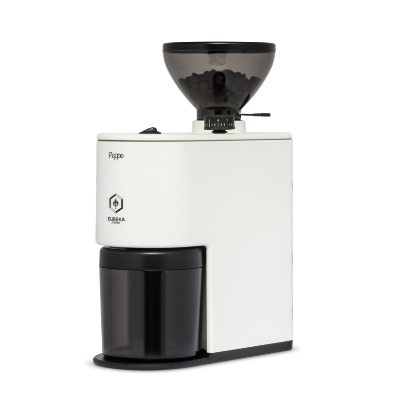 Eureka Peppe Coffee Grinder - Compact for Espresso & Filter - White - 220 V