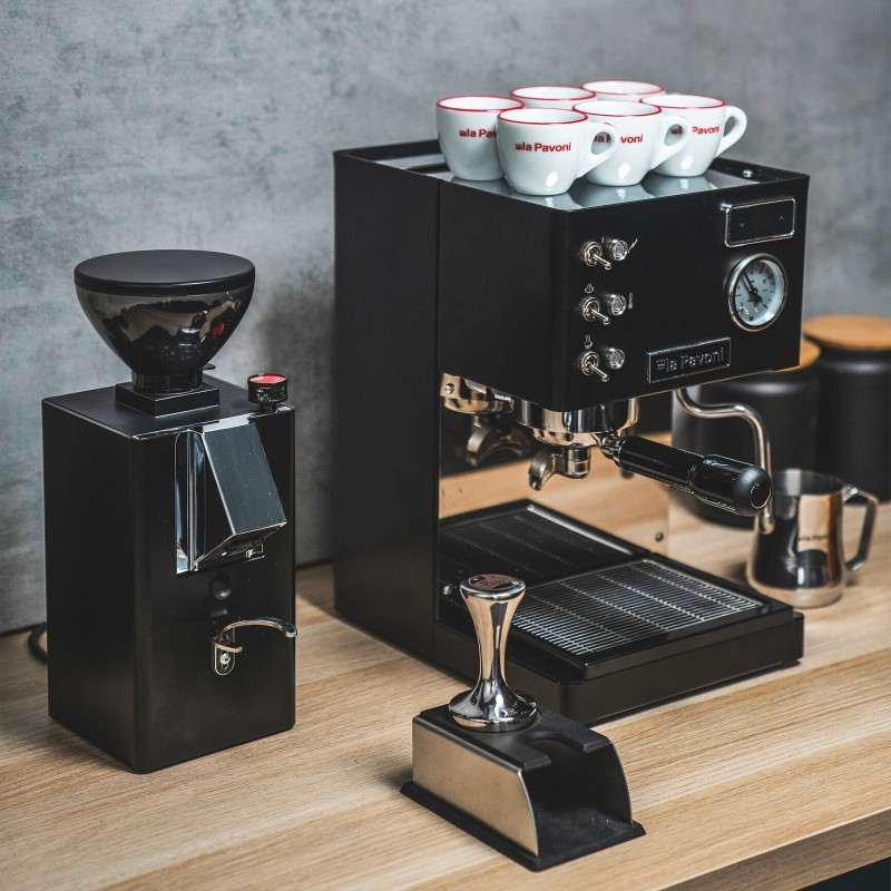 La Pavoni Casabar PID Black Espresso Machine - Brass Boiler - 220 V