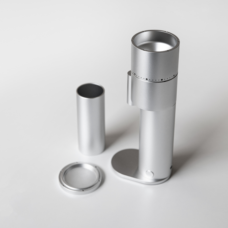 Option-O Lagom Mini 2 Coffee Grinder - Compact USB-C Power - Silver