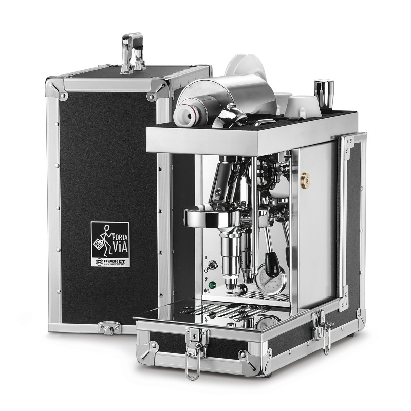 Rocket Porta Via Espresso Machine - Portable & Efficient - Chrome - 110 V