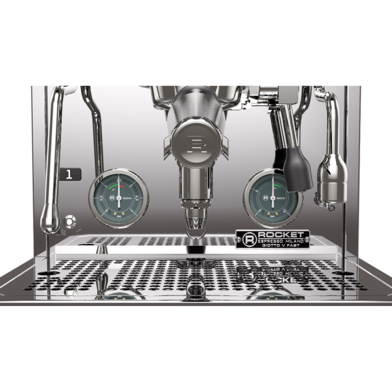 Rocket Giotto V Fast Espresso Machine - Fast Heat-Up Design - Chrome - 220 V