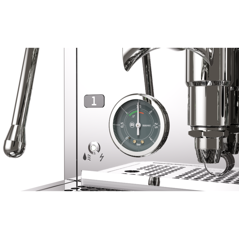 Rocket Mozzafiato V Fast Espresso Machine - Fast Heat-Up - Chrome - 110 V