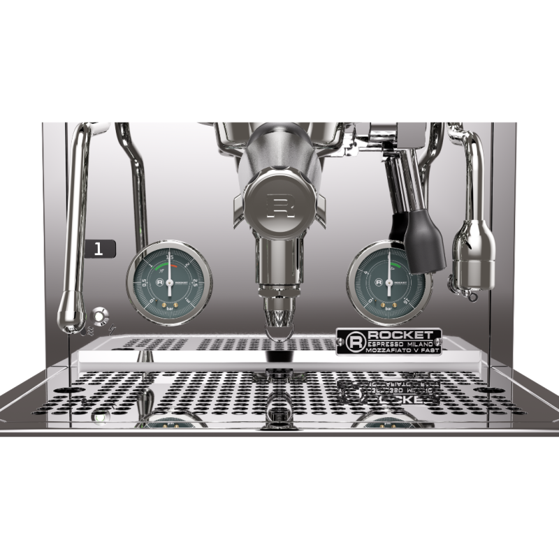 Rocket Mozzafiato V Fast Espresso Machine - Fast Heat-Up - Chrome - 220 V