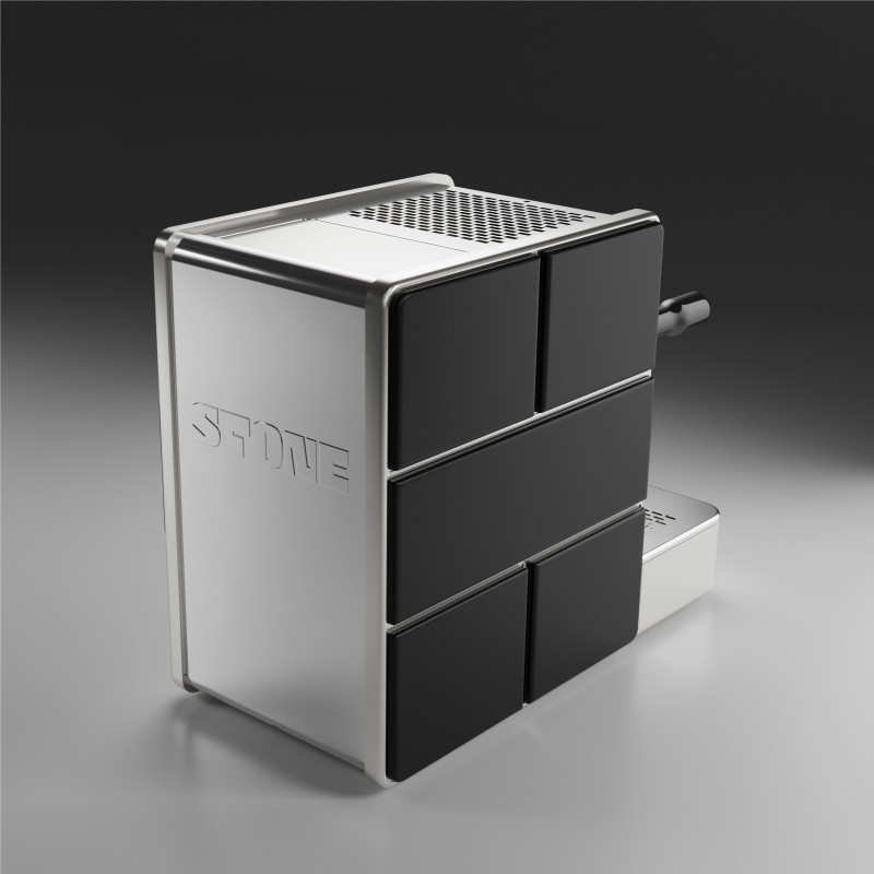Stone Mine Espresso Machine - Durable & Reliable - Inox/black - 220 V
