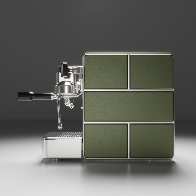 Stone Mine Espresso Machine - Durable & Reliable - Inox/green - 220 V